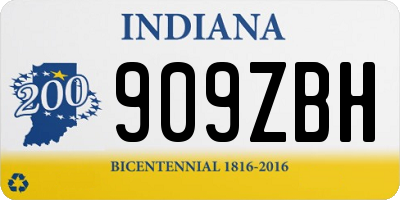 IN license plate 909ZBH