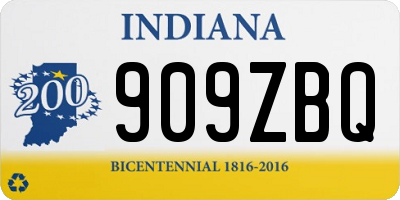 IN license plate 909ZBQ