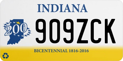 IN license plate 909ZCK