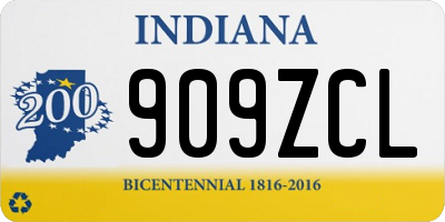 IN license plate 909ZCL