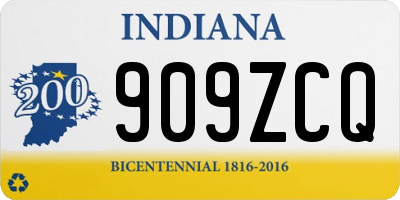 IN license plate 909ZCQ