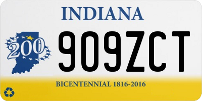 IN license plate 909ZCT