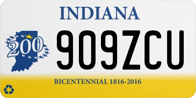 IN license plate 909ZCU
