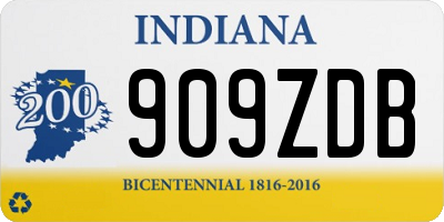 IN license plate 909ZDB