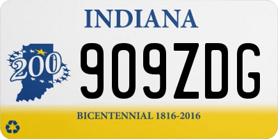 IN license plate 909ZDG
