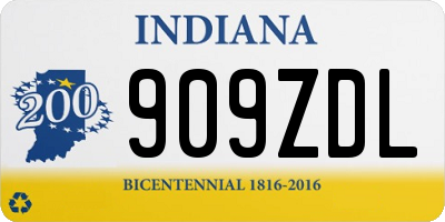 IN license plate 909ZDL