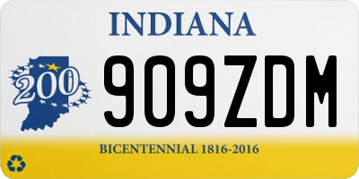 IN license plate 909ZDM