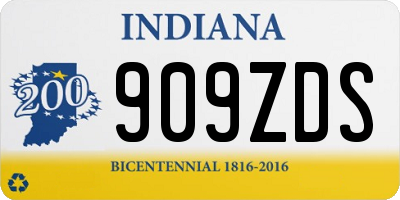 IN license plate 909ZDS
