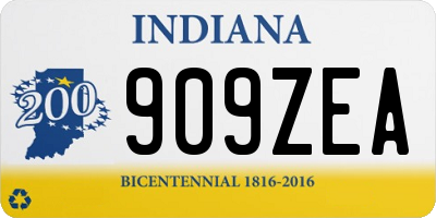 IN license plate 909ZEA