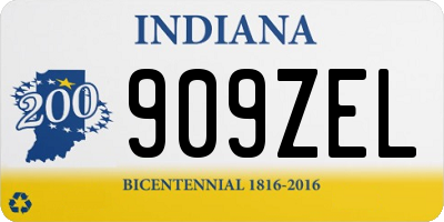 IN license plate 909ZEL