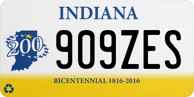 IN license plate 909ZES