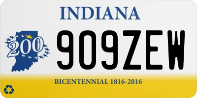 IN license plate 909ZEW