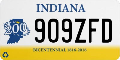IN license plate 909ZFD