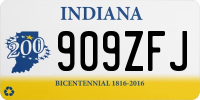 IN license plate 909ZFJ
