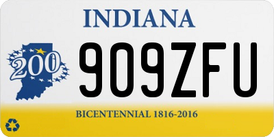 IN license plate 909ZFU