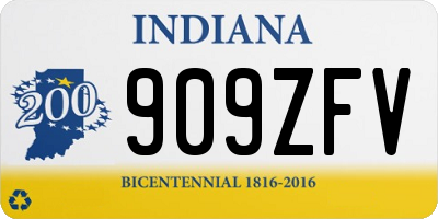 IN license plate 909ZFV