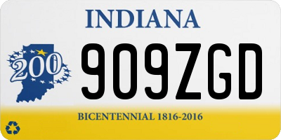 IN license plate 909ZGD