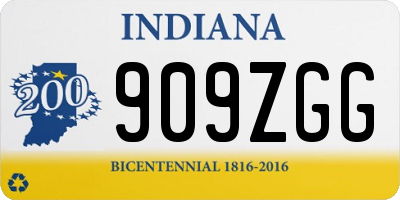 IN license plate 909ZGG