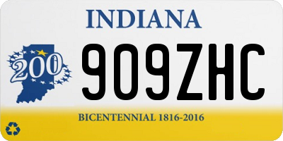 IN license plate 909ZHC