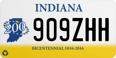 IN license plate 909ZHH