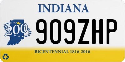 IN license plate 909ZHP
