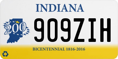 IN license plate 909ZIH