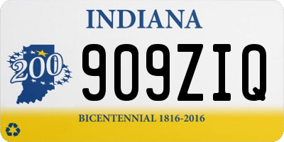 IN license plate 909ZIQ