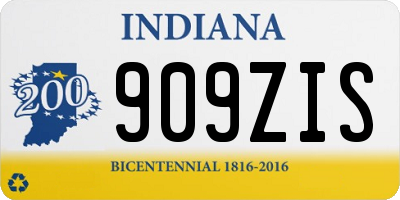 IN license plate 909ZIS