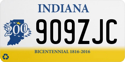 IN license plate 909ZJC
