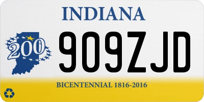 IN license plate 909ZJD