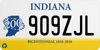 IN license plate 909ZJL