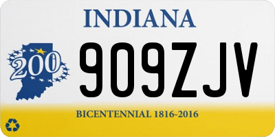 IN license plate 909ZJV