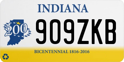 IN license plate 909ZKB