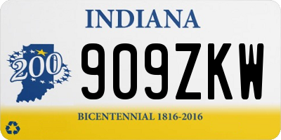IN license plate 909ZKW