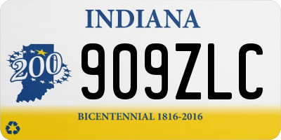 IN license plate 909ZLC