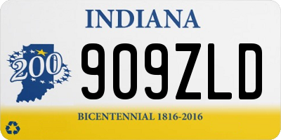 IN license plate 909ZLD