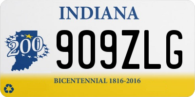 IN license plate 909ZLG
