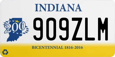 IN license plate 909ZLM
