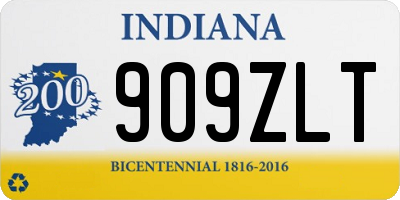 IN license plate 909ZLT