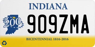 IN license plate 909ZMA