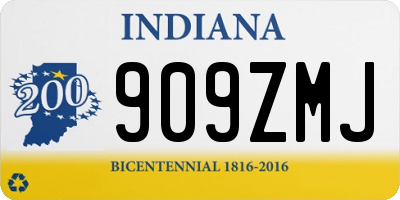 IN license plate 909ZMJ
