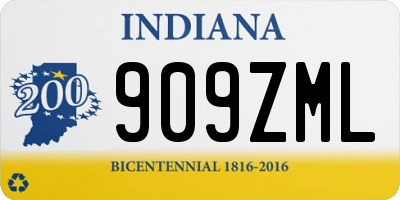 IN license plate 909ZML