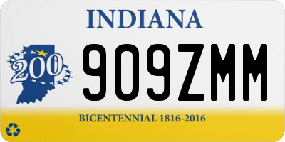 IN license plate 909ZMM