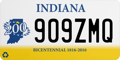 IN license plate 909ZMQ