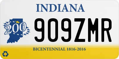 IN license plate 909ZMR