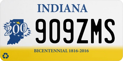 IN license plate 909ZMS