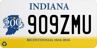 IN license plate 909ZMU