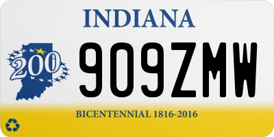 IN license plate 909ZMW