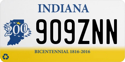 IN license plate 909ZNN
