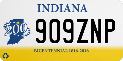 IN license plate 909ZNP